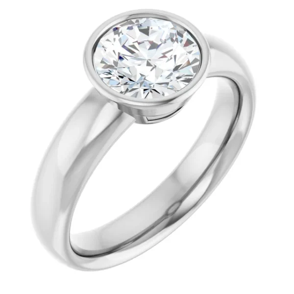 Bezel Solitaire Engagement Ring