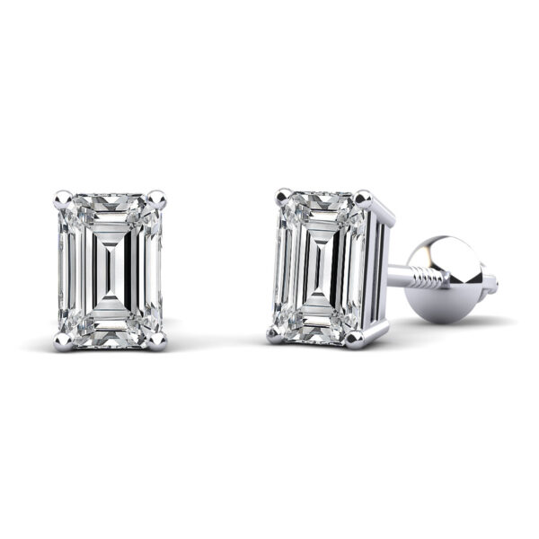 Emerald solitaire Stud Earrings