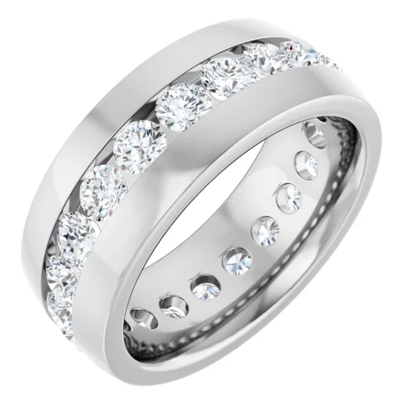 Round Modern Channel Eternity Ring