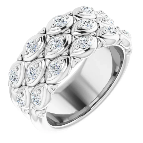 Round Modern Anniversary Ring