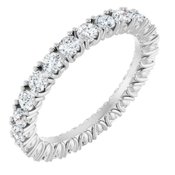 Round Floral Eternity Ring
