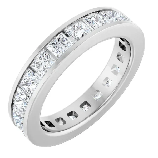 Square Channel Eternity Ring